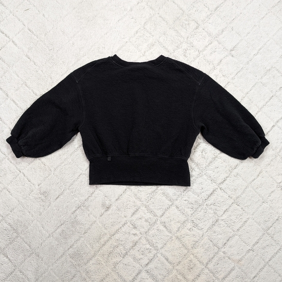 Lululemon Sweatshirt Womens 4 Black Textured Crewneck Pullover Casual Light - Picture 6 of 7